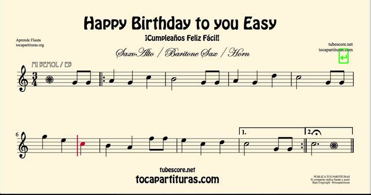 happy birthday sheet music